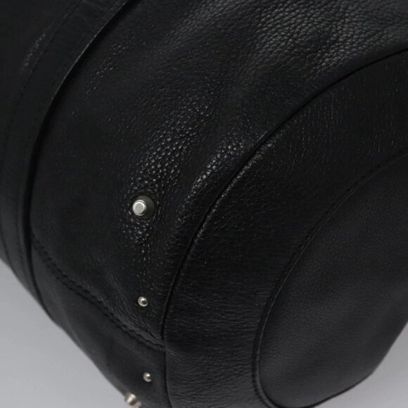 Chloe Mr Paddington Hand Bag Leather Black Silver Auth 113730V - Picture 12 of 15